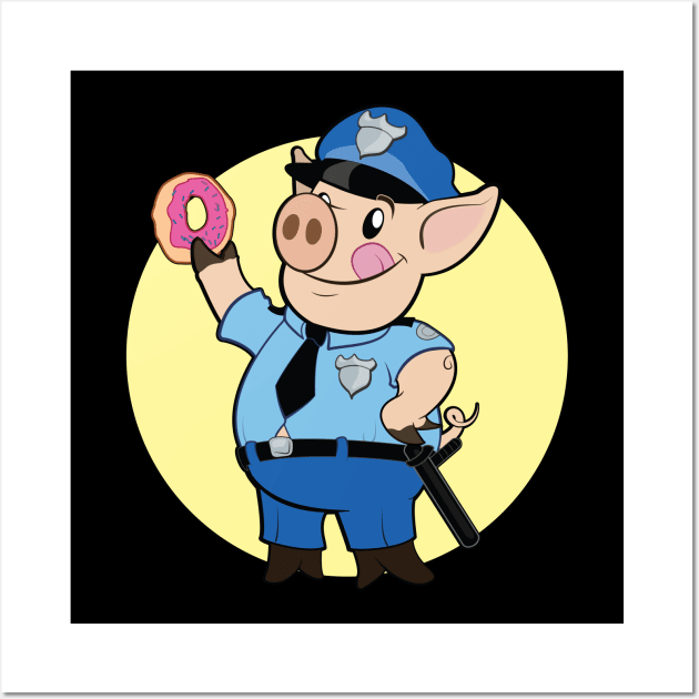 Police Pig Wall Art by Howchie